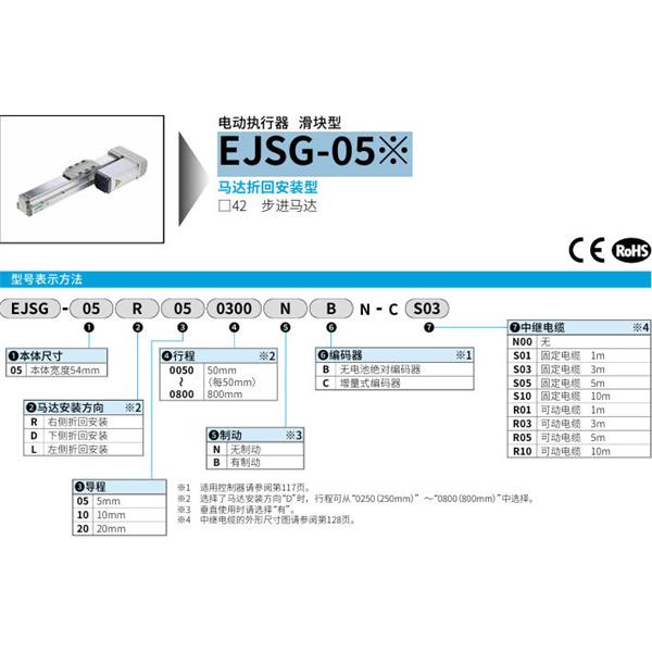 CKD喜開理電動執(zhí)行器（無馬達型）滑塊型EJSG-05R050050NBN-CS10