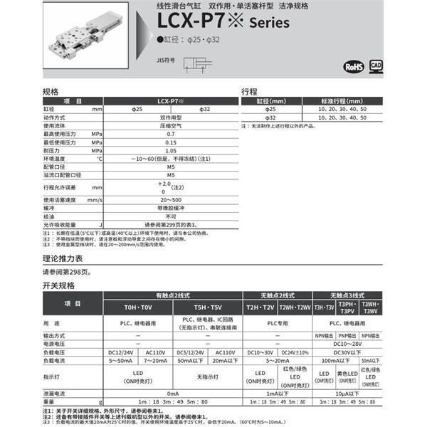 CKD喜開(kāi)理線(xiàn)性滑臺(tái)氣缸LCX-25-40-T2H-R-S1T
