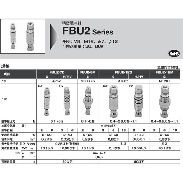 CKD喜開理精密緩沖器FBU2-12M-S-05-6-T5-H3